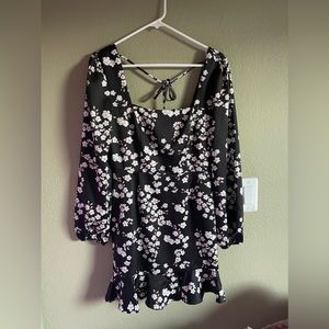 Satin floral dress